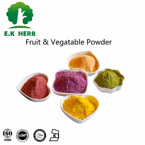 Ingrediente de alimentos orgánicos/colorante de pigmento alimentario rojo/amarillo/verde/púrpura polvo de vegetales naturales/polvo de frutas
